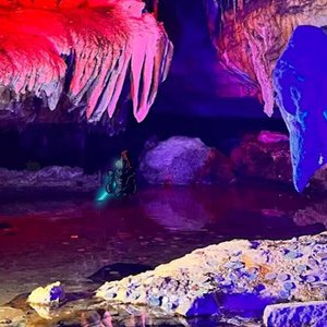 Subterranean waterfall